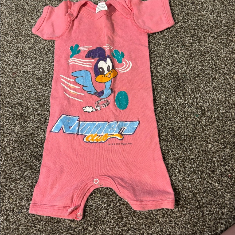 Warner Bros. Pink Road Runner Kids Bodysuit